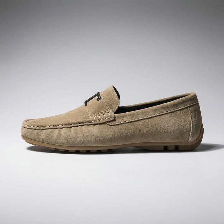 Khaki Suede Slip-On Loafers alternate view