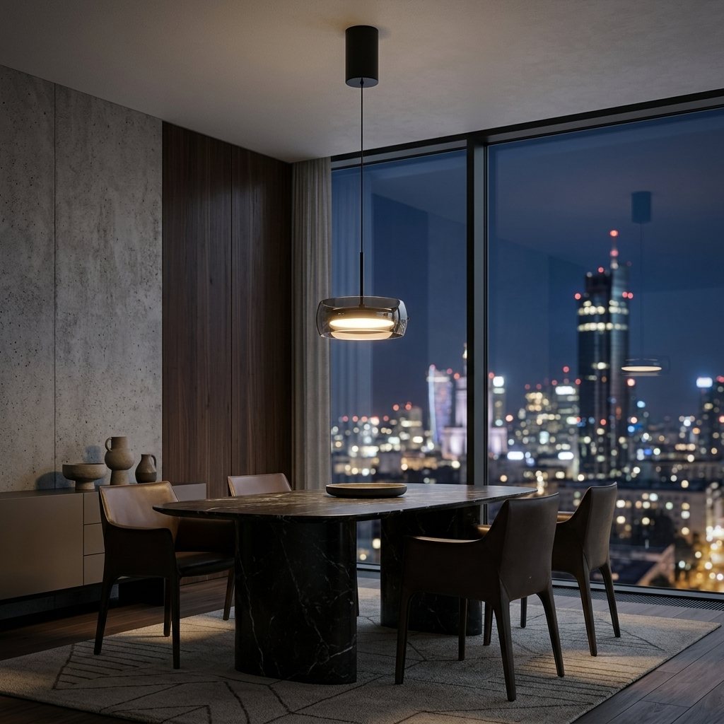 Dimmable Glass Dome Pendant Light