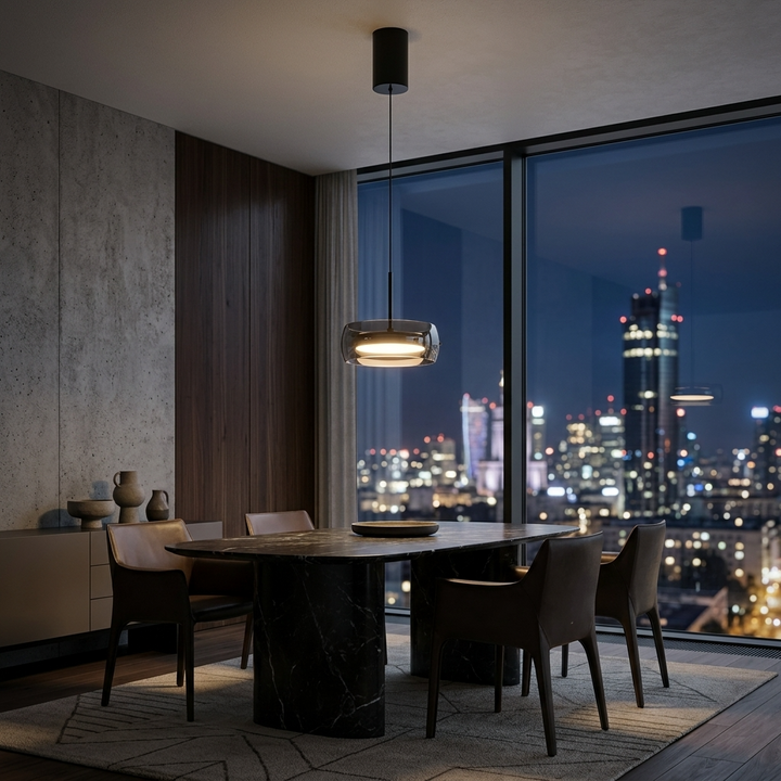 Dimmable Glass Dome Pendant Light