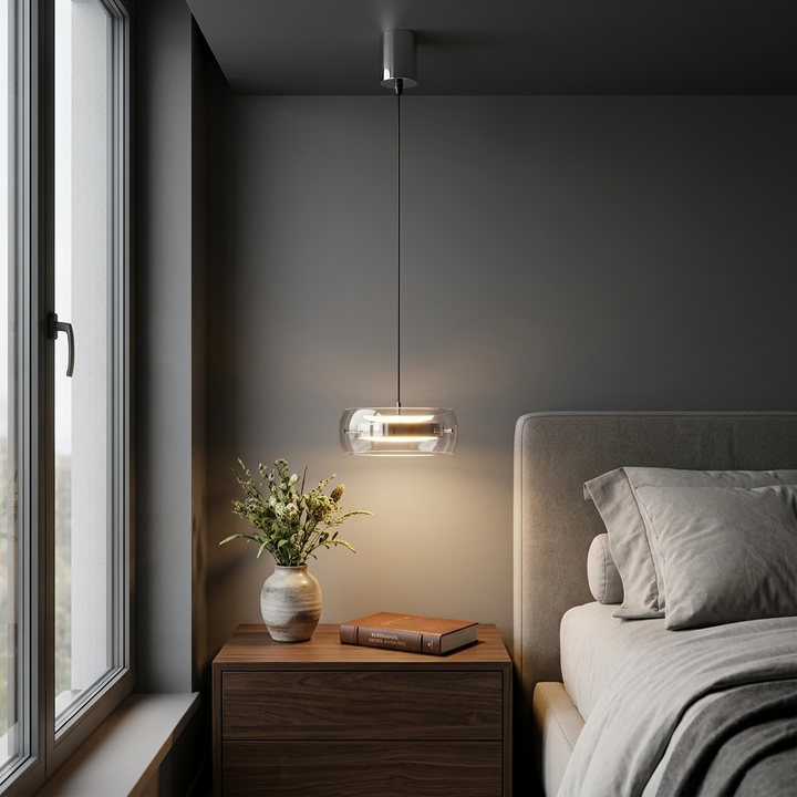 Dimmable Glass Dome Pendant Light