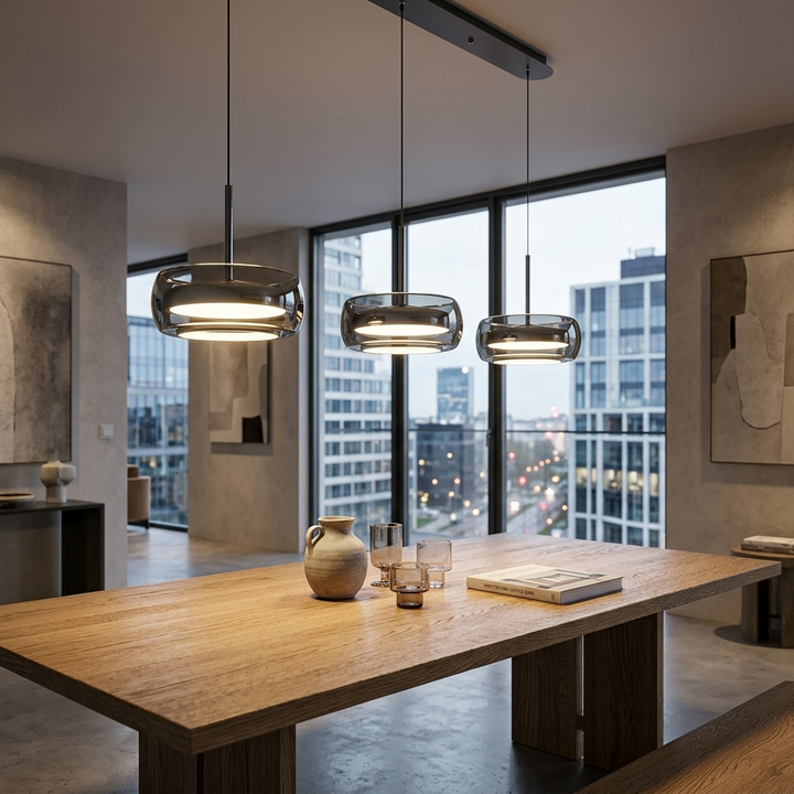 Dimmable Glass Dome Pendant Light