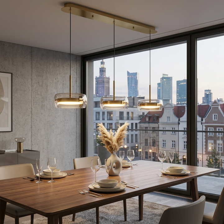Dimmable Glass Dome Pendant Light