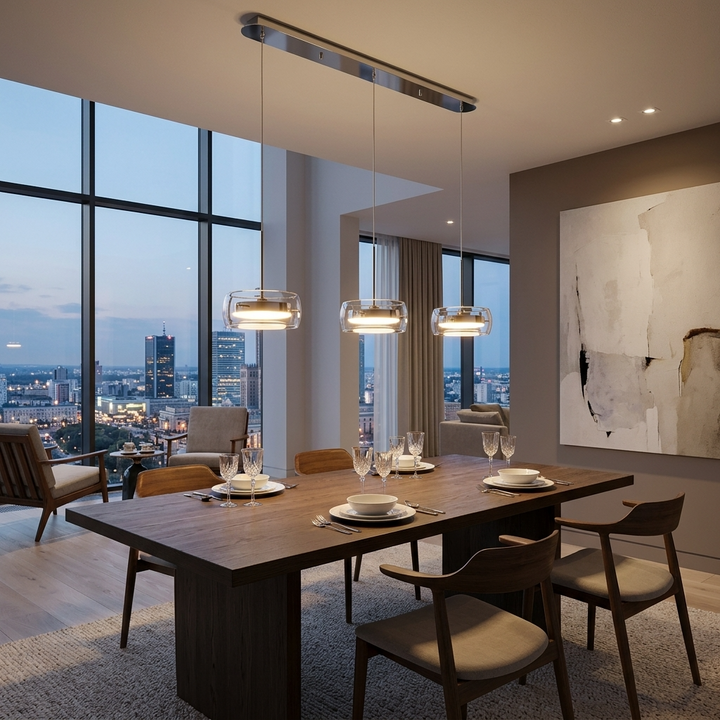 Dimmable Glass Dome Pendant Light