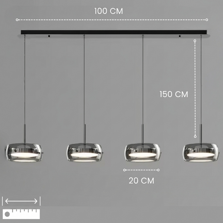 Dimmable Glass Dome Pendant Light