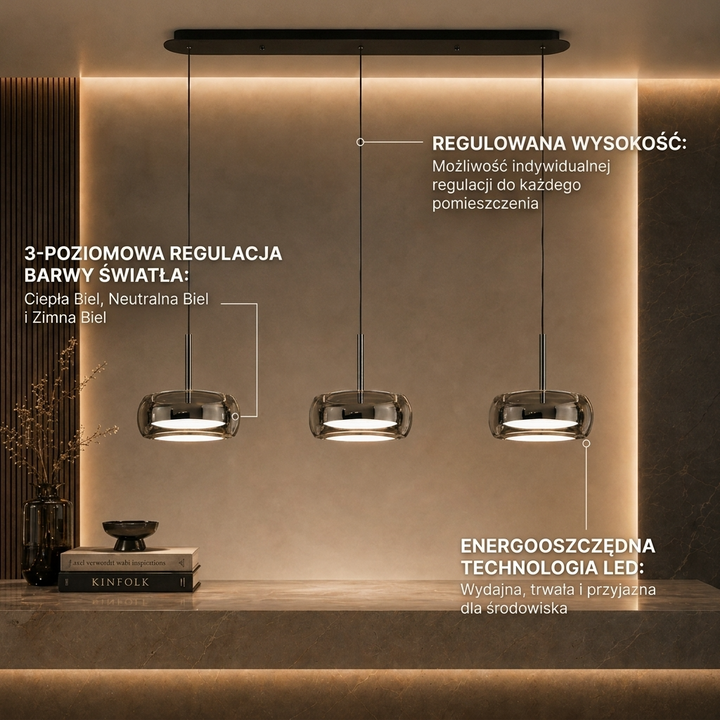 Dimmable Glass Dome Pendant Light