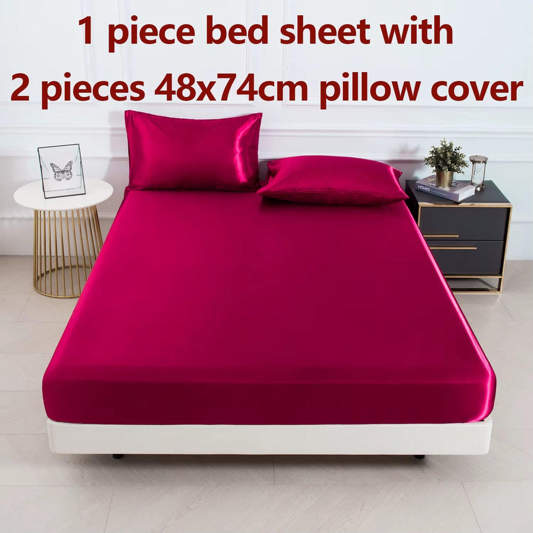 Luxe Satin Sheet Set pillowcase detail