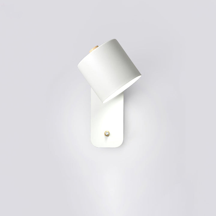 White Macaron Swivel Beam Sconce on wall