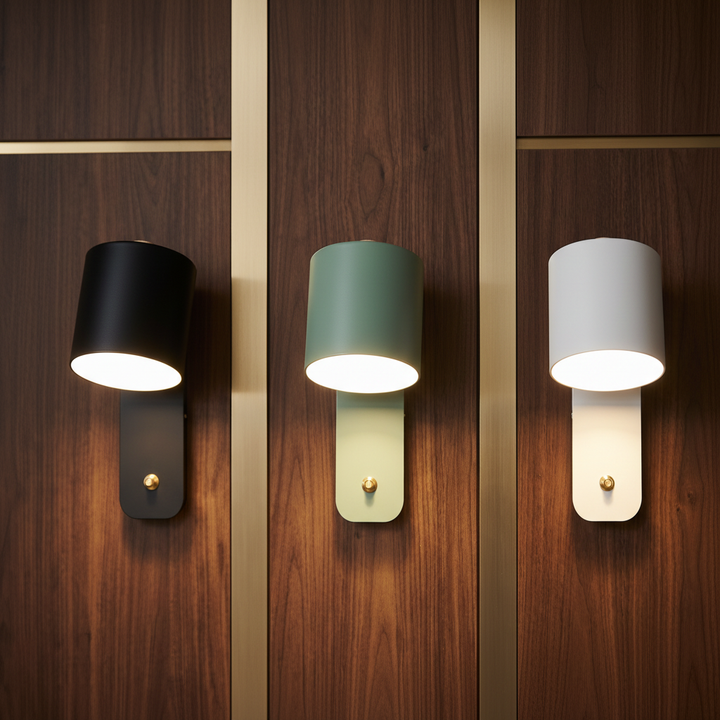 Macaron Swivel Beam Sconce color options White Green Grey Black
