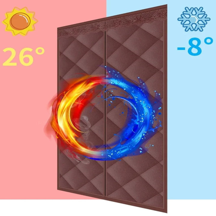 Thermal door curtain insulation temperature detail