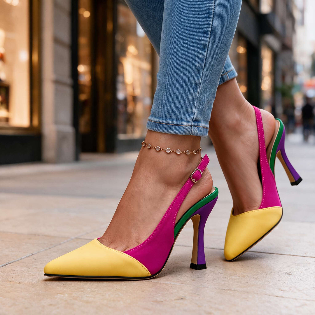Green Layla Heels lifestyle