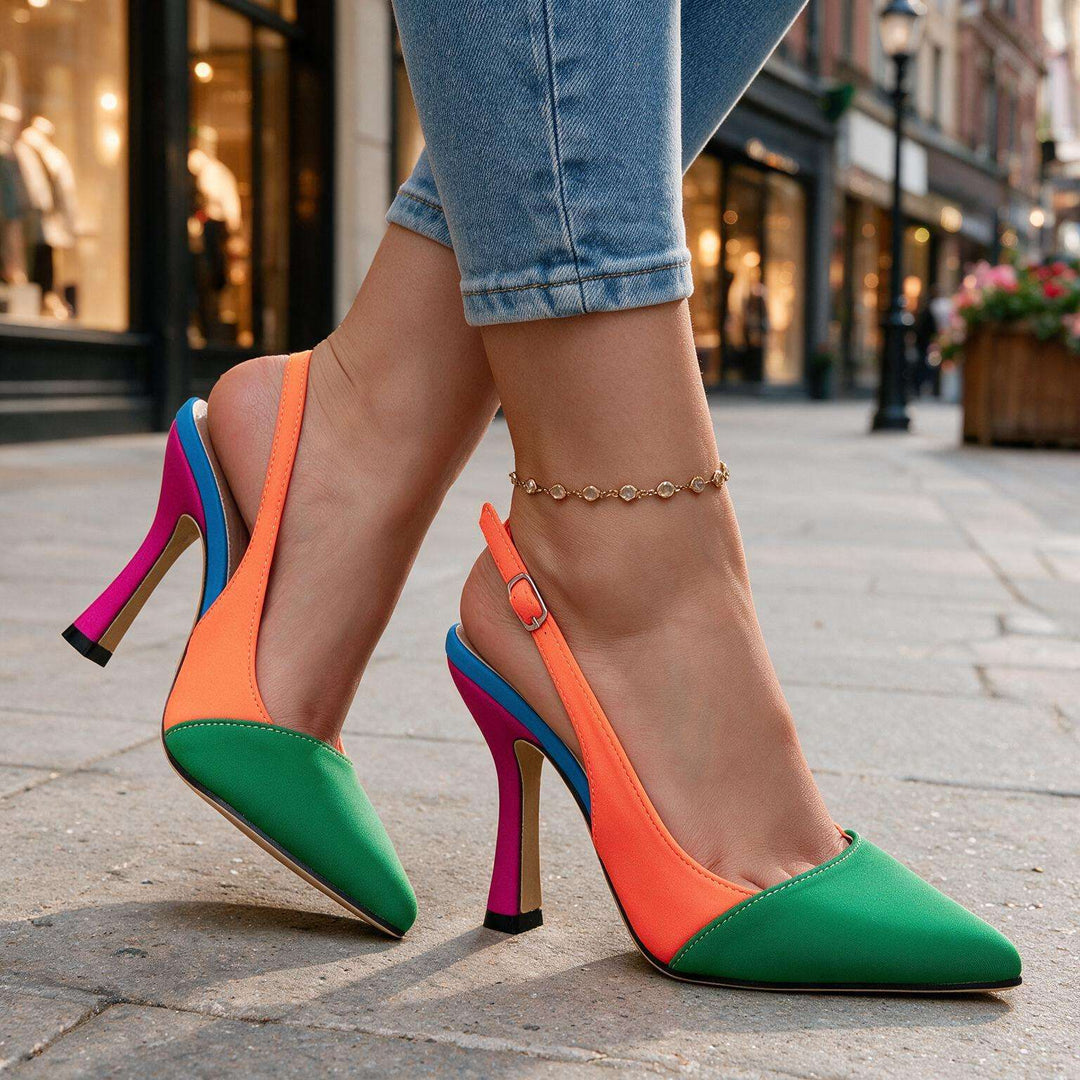 Green Layla Heels detail