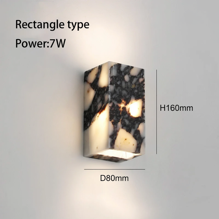 Marble Stone Accent Light rectangle dimensions