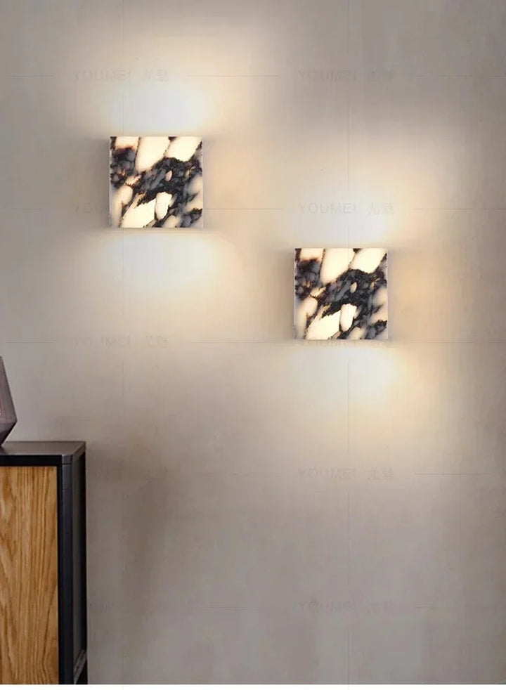 Marble Stone Accent Light warm white glow foyer
