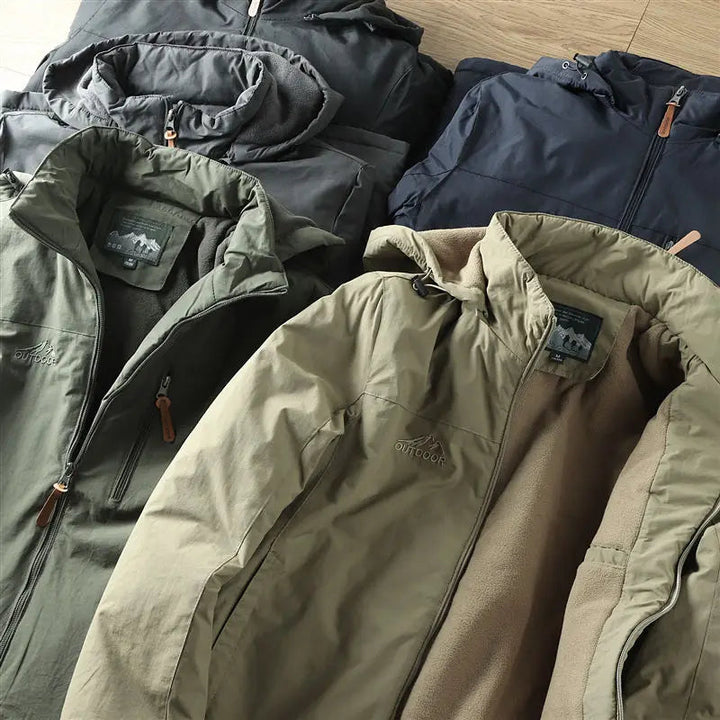 Men's Fleece-Lined Hooded Winter Jackets in five colors
