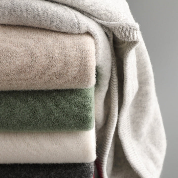 Merino Wool Henley Hoodie color options stacked