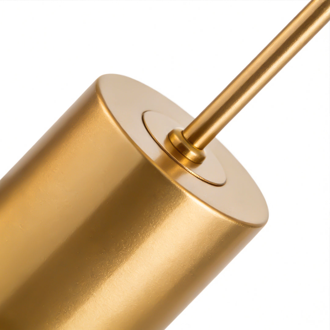 Wood Brass Task Lamp minimalist front view