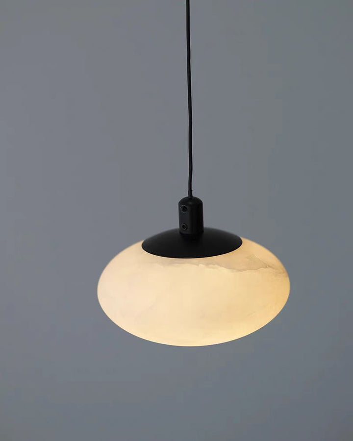 Mini Mushroom Dome Pendant black hardware detail