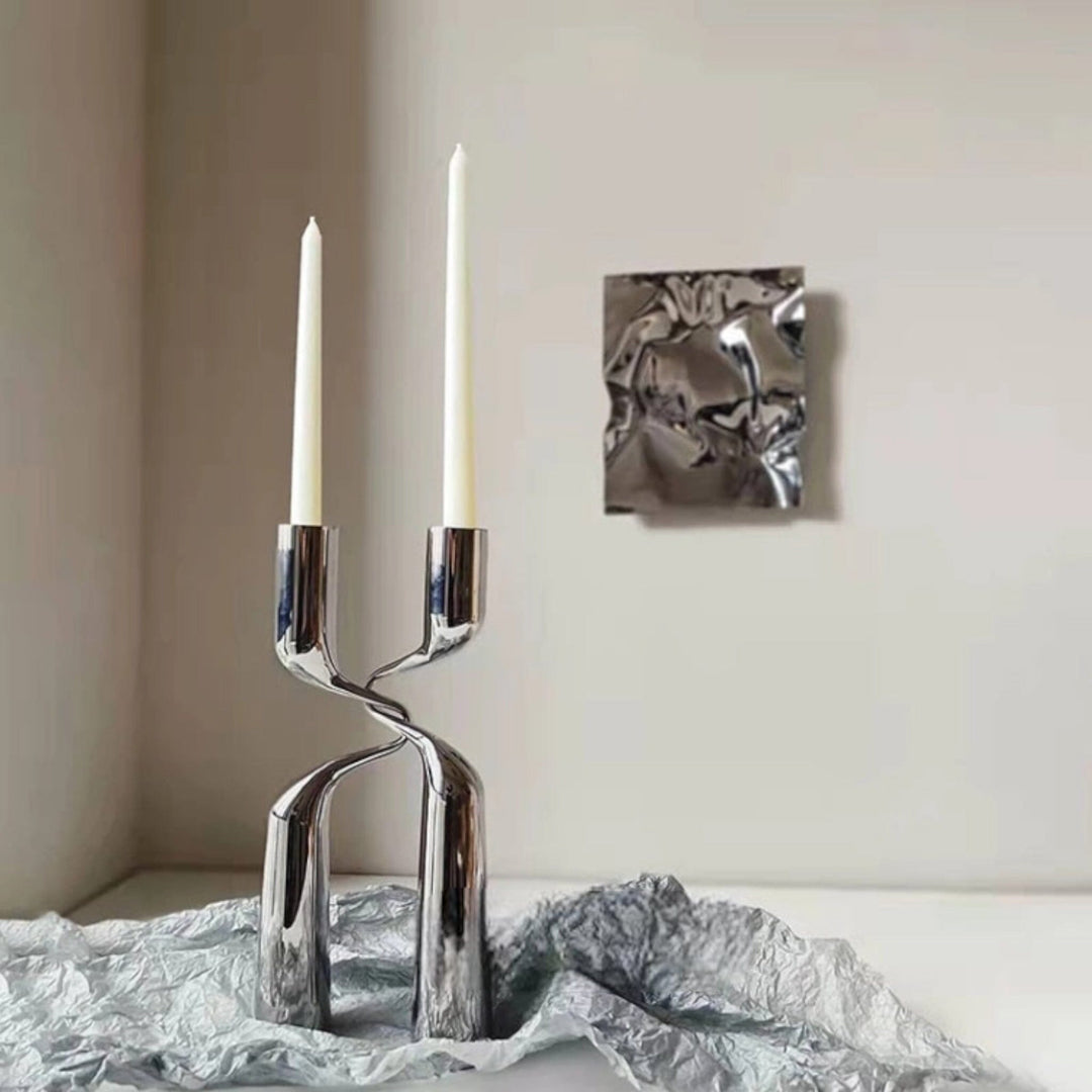Modern Geometric Candle Holder detail view