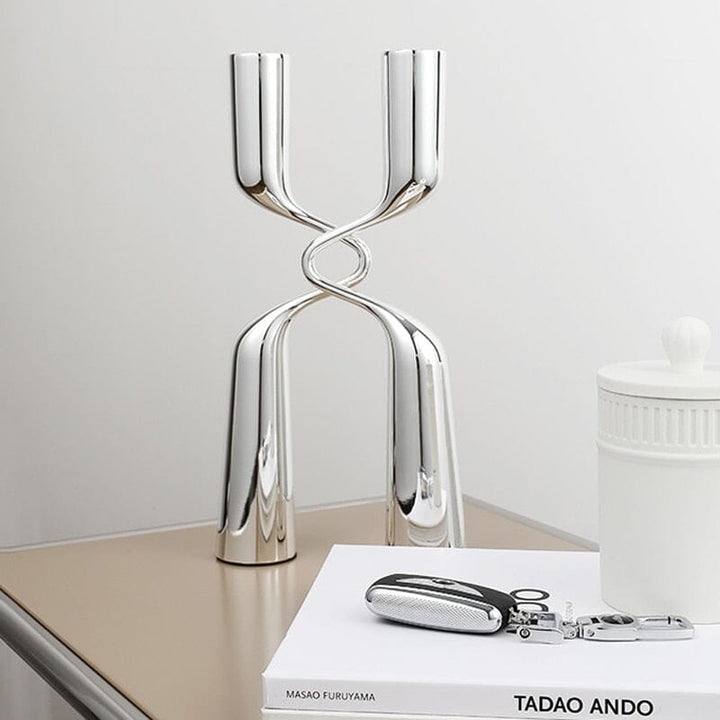 Modern Geometric Candle Holder lifestyle setting