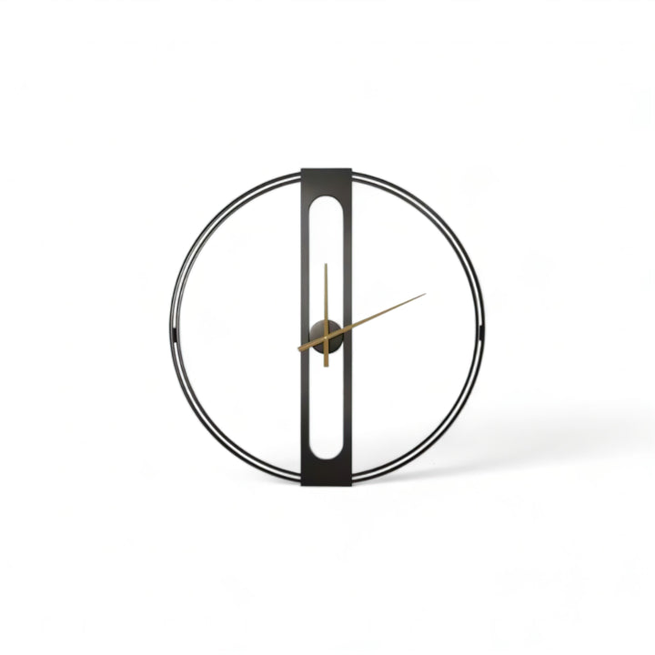Black Modern Xeno Wall Clock, 50cm, view 1