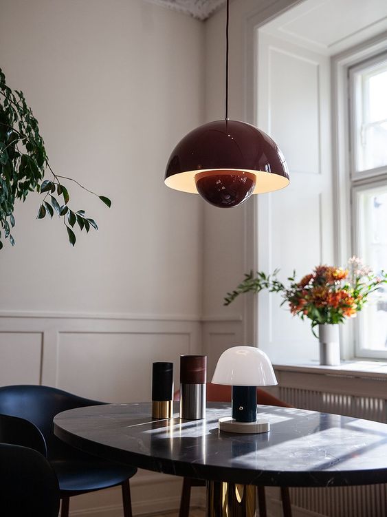 Mushroom Dome Pendant Light color options