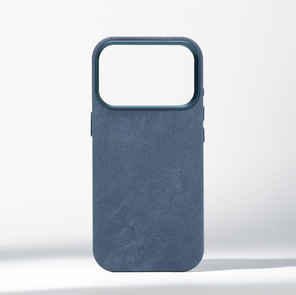 Blue Suede iPhone Case front view
