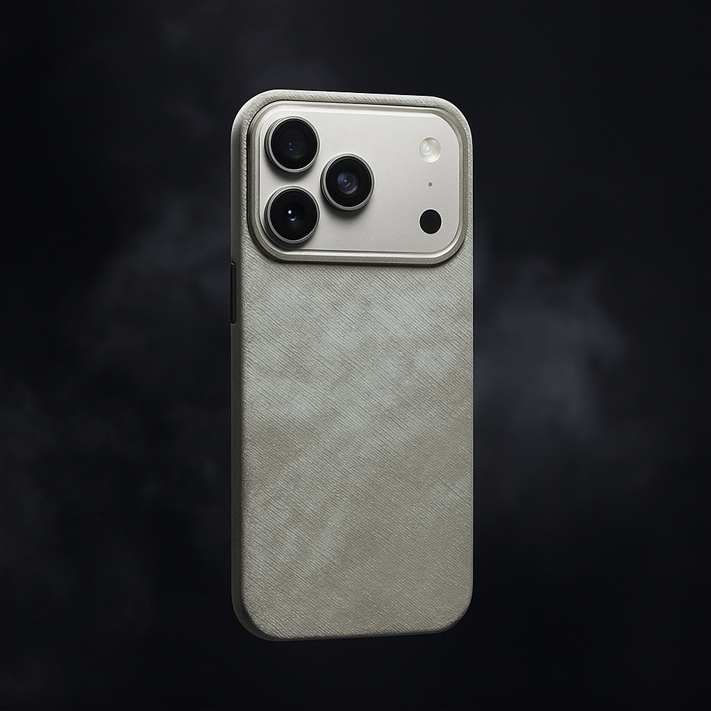 Black Suede iPhone Case front view