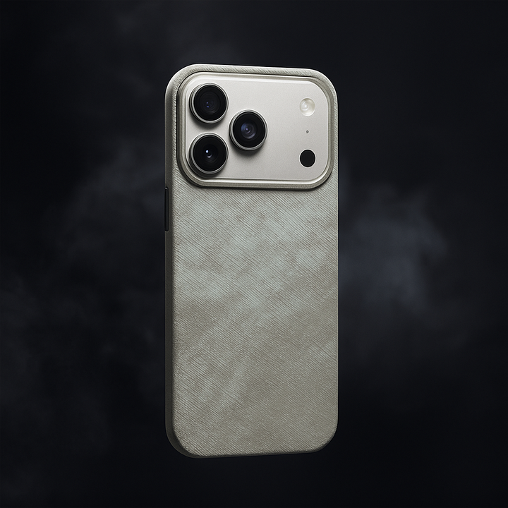 Black Suede iPhone Case front view
