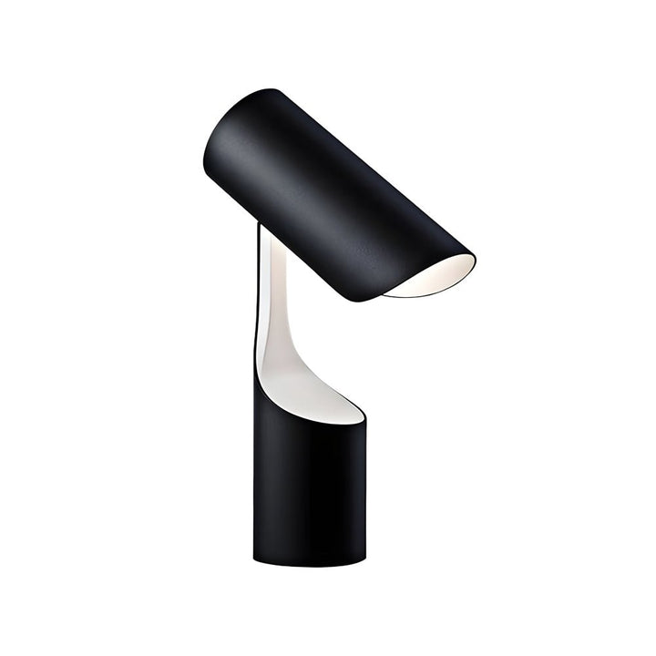 Black Fabric-Shade Table Lamp base detail close-up