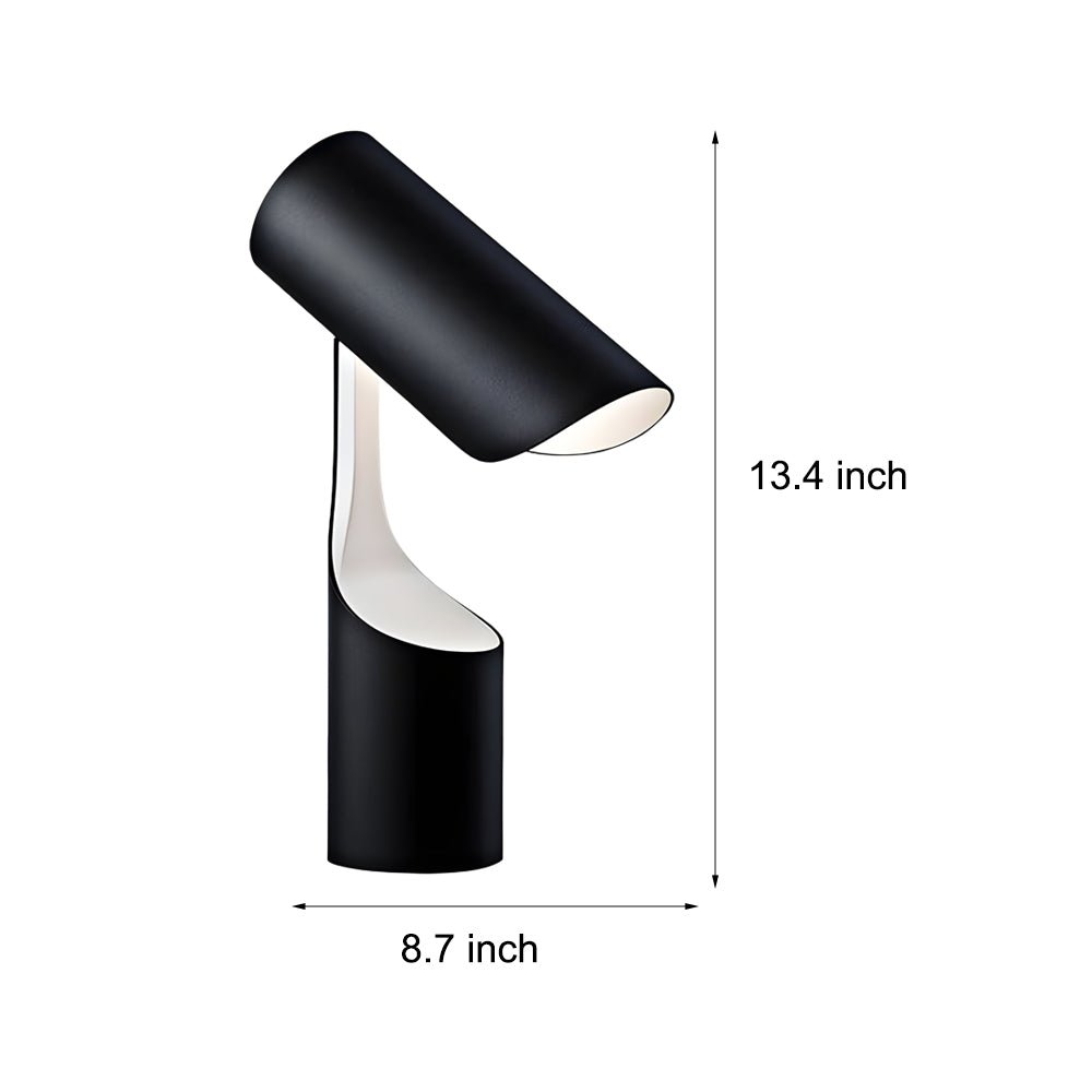 Black Fabric-Shade Table Lamp on nightstand lifestyle