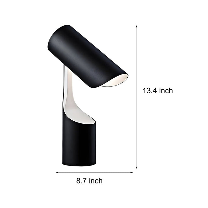Black Fabric-Shade Table Lamp on nightstand lifestyle