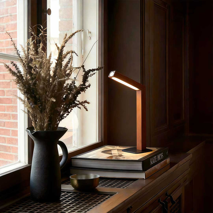 Solid Wood Table Lamp close-up view