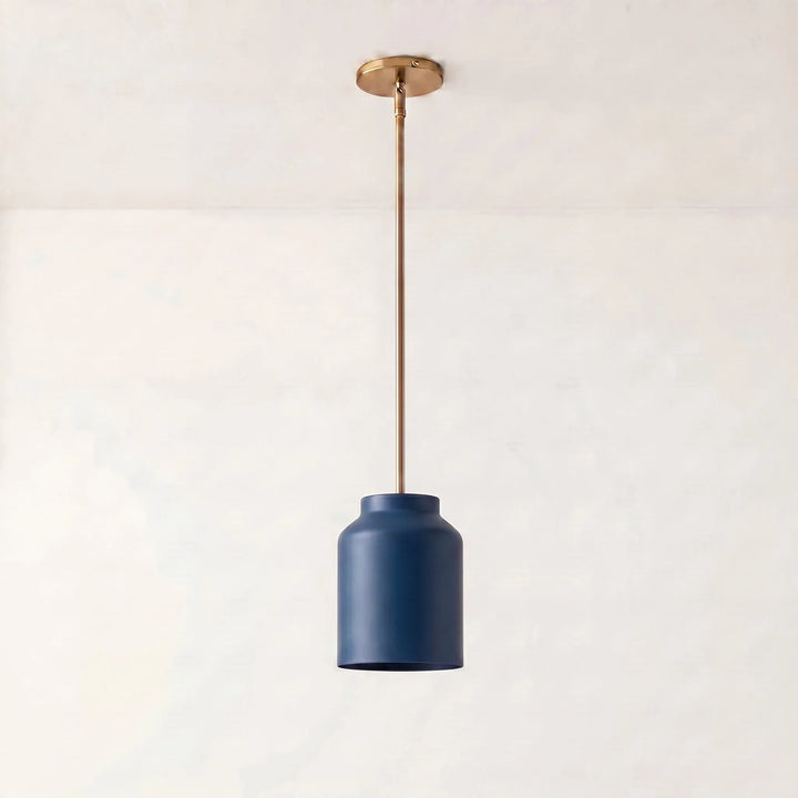 Nordic Matte Metal Pendant front view