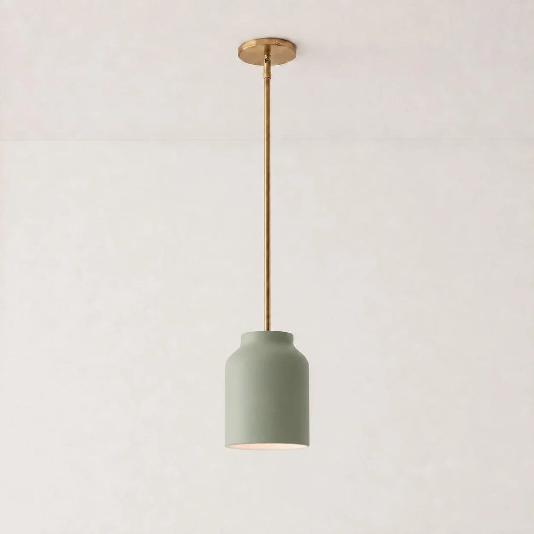 Nordic Matte Metal Pendant lit ambiance