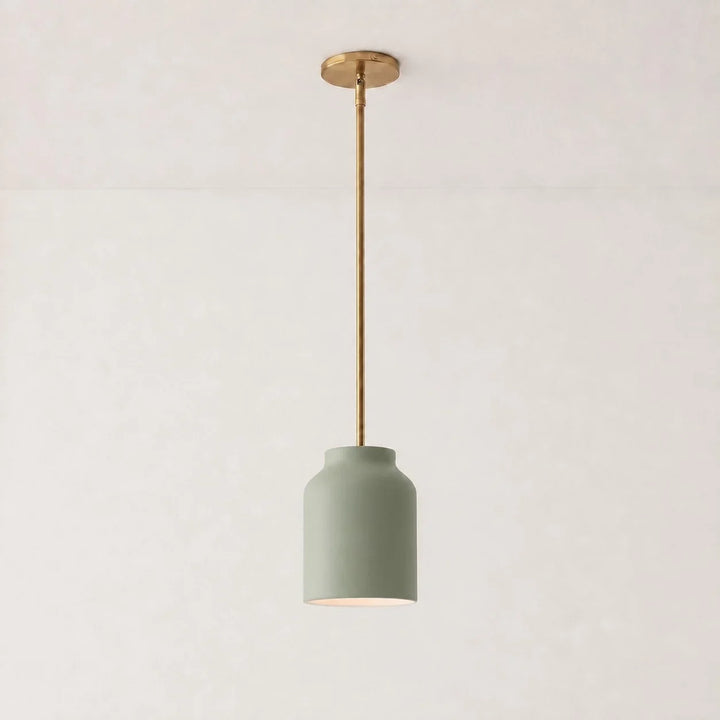 Nordic Matte Metal Pendant lit ambiance