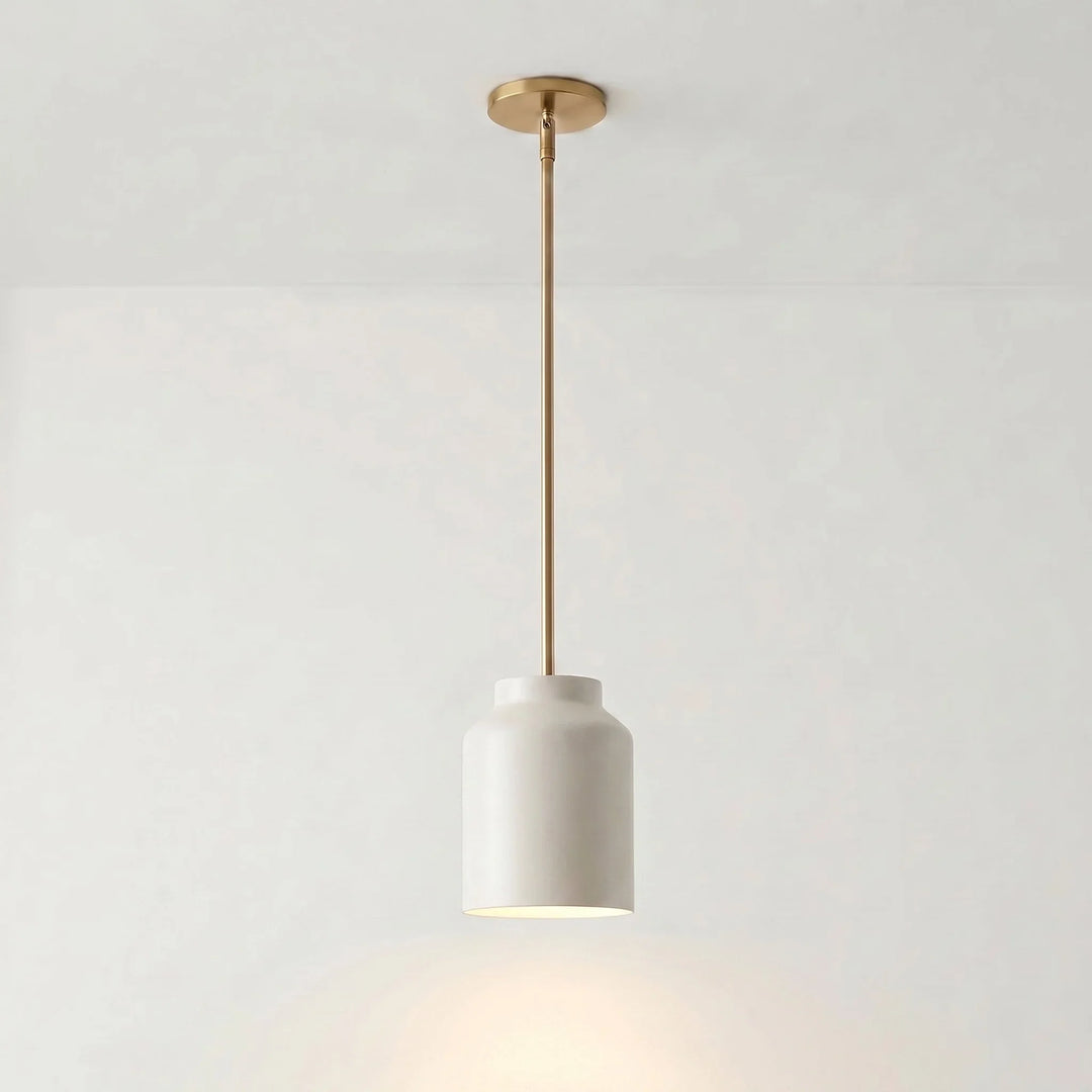 Nordic Matte Metal Pendant over dining table