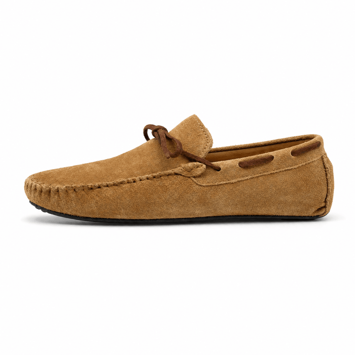 Light Brown Nubuck Lace-Up Loafers alternate view