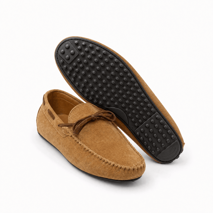 Light Brown Nubuck Lace-Up Loafers alternate view