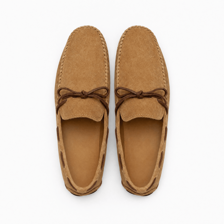 Light Brown Nubuck Lace-Up Loafers alternate view