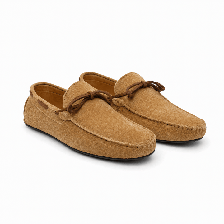 Light Brown Nubuck Lace-Up Loafers alternate view