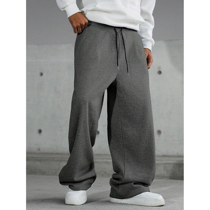 Dark Gray Oversized Drop-Crotch Sweatpants angled view