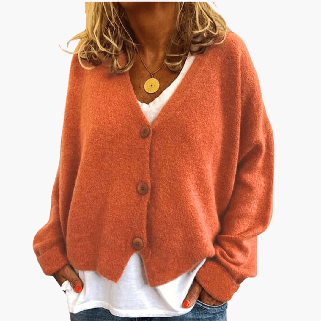 Oversized V-Neck Knit Cardigan alternate view 10