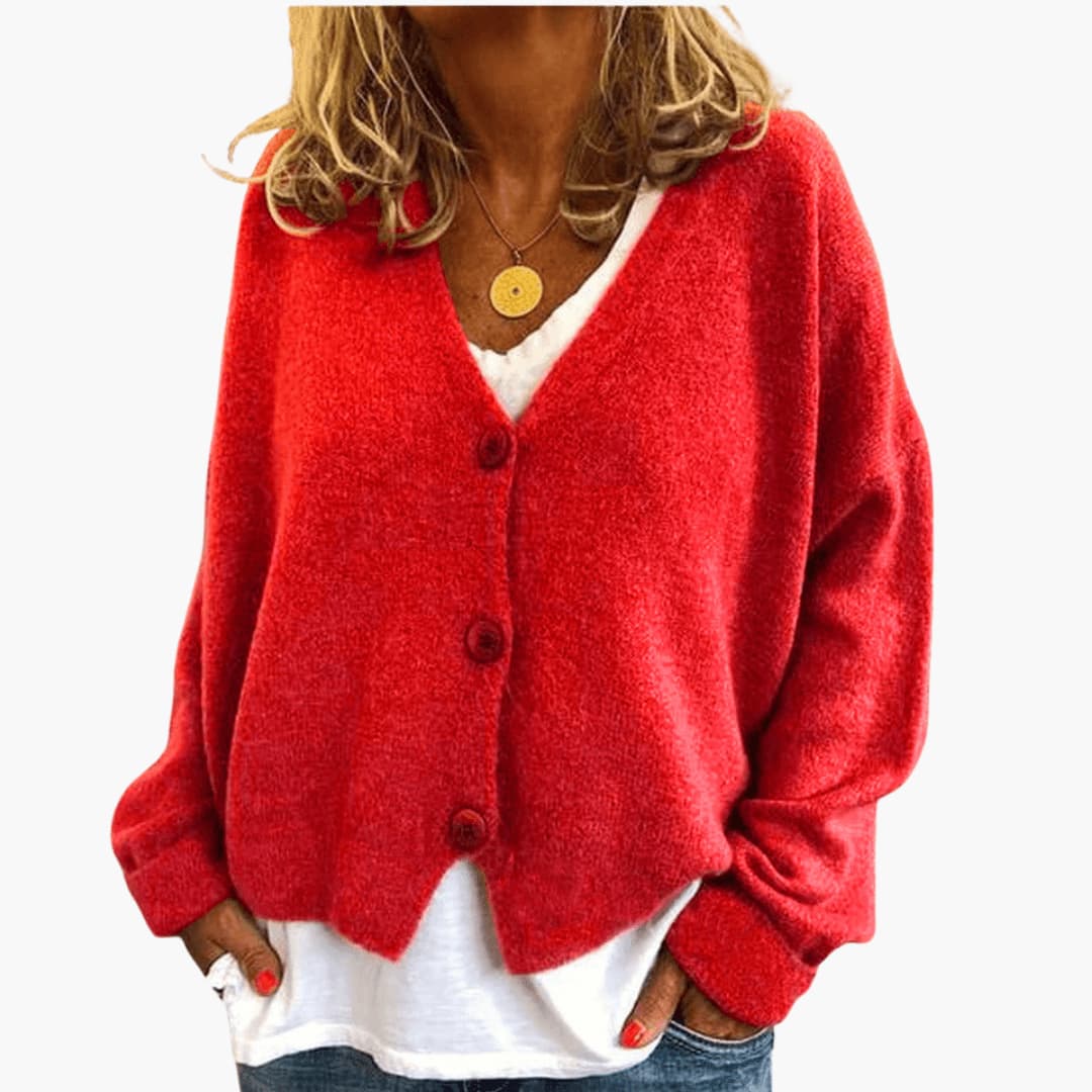 Oversized V-Neck Knit Cardigan alternate view 11