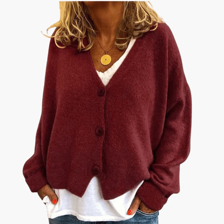 Oversized V-Neck Knit Cardigan alternate view 12