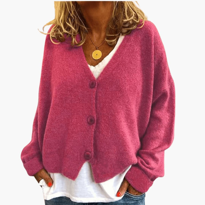 Oversized V-Neck Knit Cardigan alternate view 13