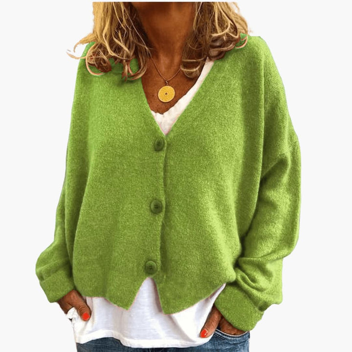 Oversized V-Neck Knit Cardigan alternate view 14