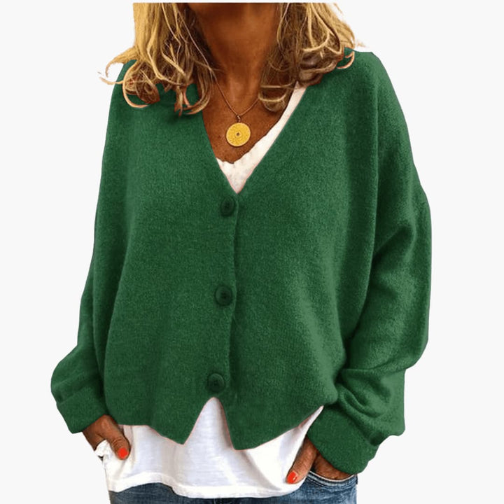 Oversized V-Neck Knit Cardigan alternate view 15
