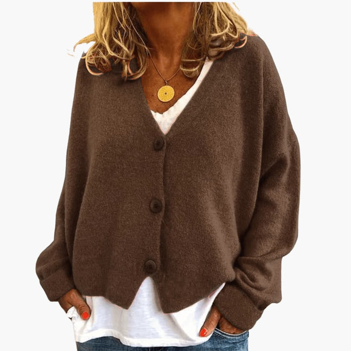 Oversized V-Neck Knit Cardigan alternate view 8