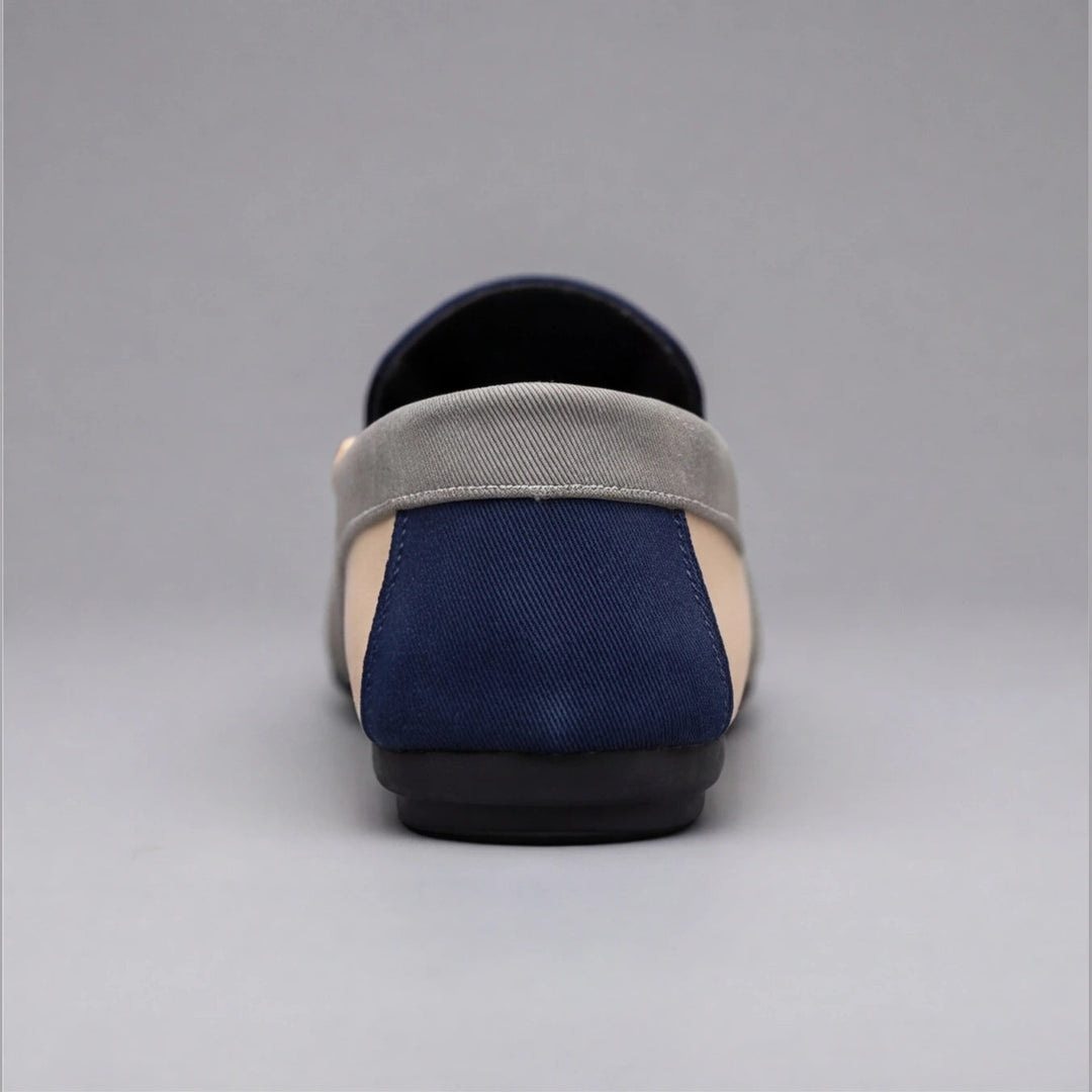 Patchwork Canvas Loafers