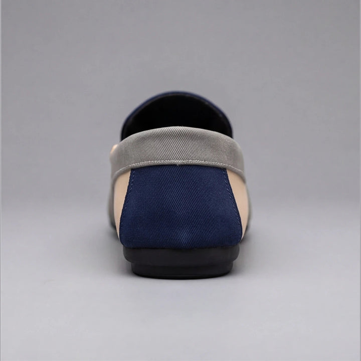Patchwork Canvas Loafers